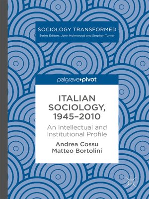 cover image of Italian Sociology,1945–2010